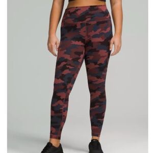 Lululemon Wunder Train High-Rise Tight 28" Size 4 Camo